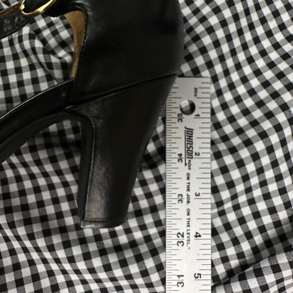 Miz Mooz Sailor Black T-Strap Ruffle Heel Retro Twee Cosplay Women's Size 9.5 - Picture 5 of 6